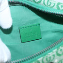 GUCCI Children's Sherry Line Waist bag Canvas Green Silver 502095 Auth BA9977V-15