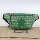 GUCCI Children's Sherry Line Waist bag Canvas Green Silver 502095 Auth BA9977V-21