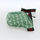 GUCCI Children's Sherry Line Waist bag Canvas Green Silver 502095 Auth BA9977V-5