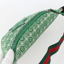 GUCCI Children's Sherry Line Waist bag Canvas Green Silver 502095 Auth BA9977V-6