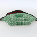 GUCCI Children's Sherry Line Waist bag Canvas Green Silver 502095 Auth BA9977V-9