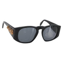 CHANEL Camelia Sunglasses plastic Black CC Auth BA9982-1