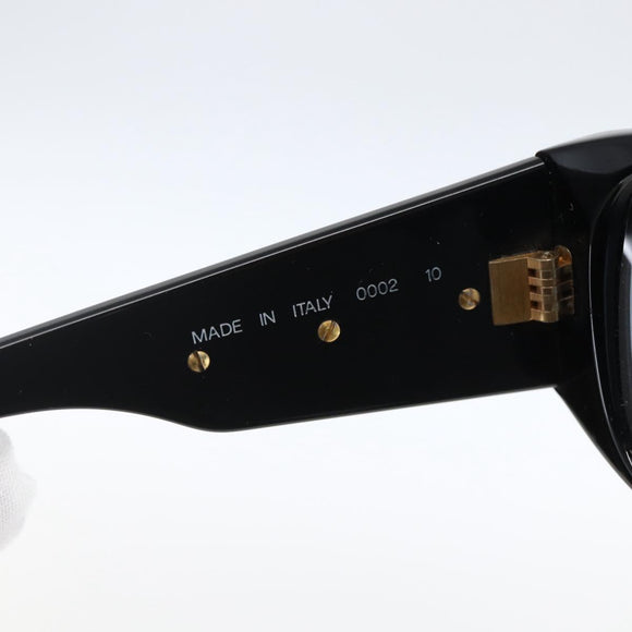 CHANEL Camelia Sunglasses plastic Black CC Auth BA9982
