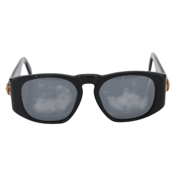 CHANEL Camelia Sunglasses plastic Black CC Auth BA9982