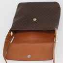 CELINE Macadam Canvas Shoulder Bag PVC Leather Brown Gold Auth BAZ004A-16