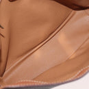 CELINE Macadam Canvas Shoulder Bag PVC Leather Brown Gold Auth BAZ004A-18