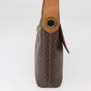 CELINE Macadam Canvas Shoulder Bag PVC Leather Brown Gold Auth BAZ004A-5