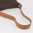 CELINE Macadam Canvas Shoulder Bag PVC Leather Brown Gold Auth BAZ004A-7