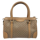 GUCCI Micro GG Supreme Hand Bag PVC Beige Gold Auth BAZ005A-3