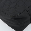 GUCCI GG Canvas Hand Bag Black Silver 000 0815 Auth BAZ008A-11