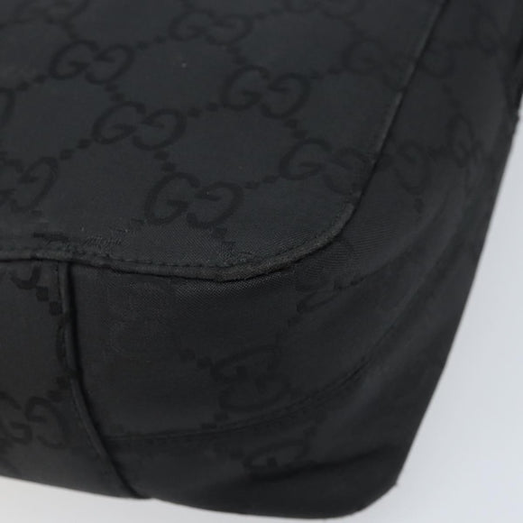 GUCCI GG Canvas Hand Bag Black Silver 000 0815 Auth BAZ008A