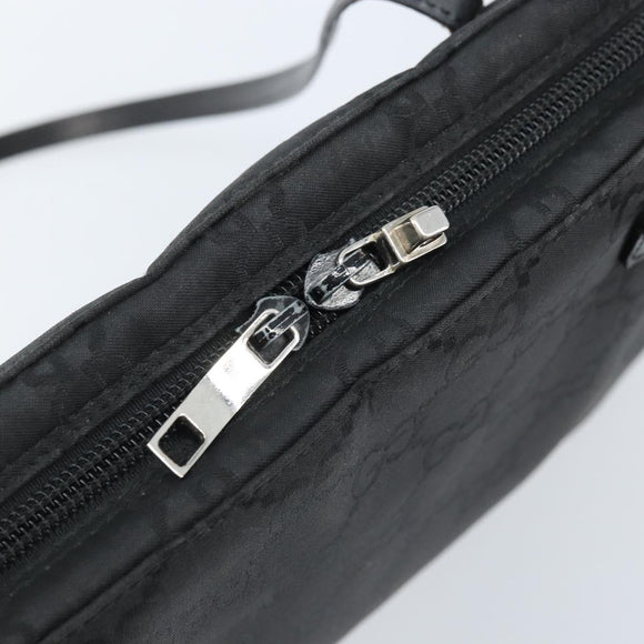 GUCCI GG Canvas Hand Bag Black Silver 000 0815 Auth BAZ008A