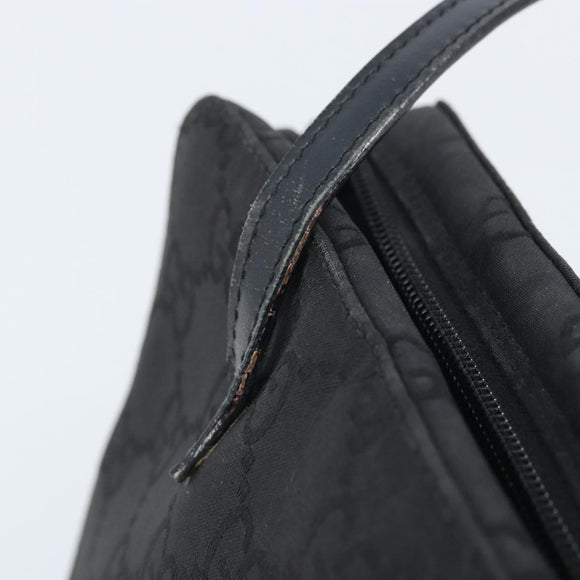 GUCCI GG Canvas Hand Bag Black Silver 000 0815 Auth BAZ008A