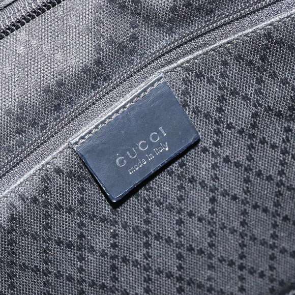 GUCCI GG Canvas Hand Bag Black Silver 000 0815 Auth BAZ008A