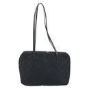 GUCCI GG Canvas Hand Bag Black Silver 000 0815 Auth BAZ008A-3
