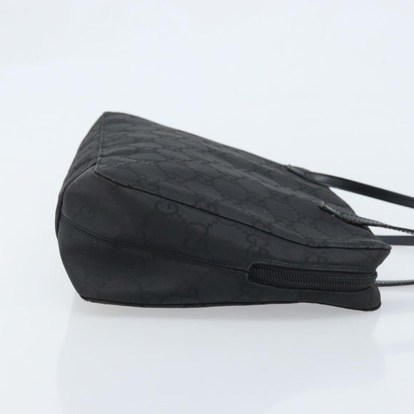GUCCI GG Canvas Hand Bag Black Silver 000 0815 Auth BAZ008A