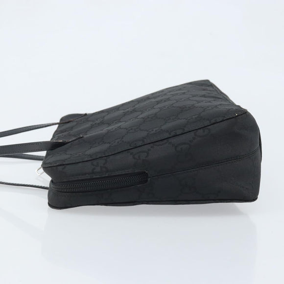 GUCCI GG Canvas Hand Bag Black Silver 000 0815 Auth BAZ008A