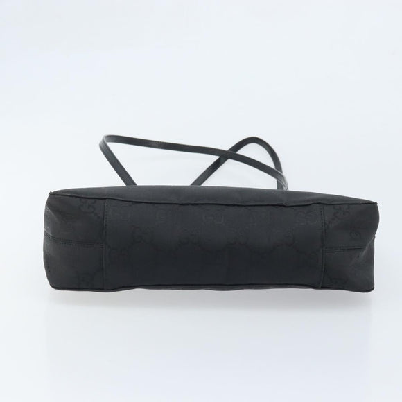 GUCCI GG Canvas Hand Bag Black Silver 000 0815 Auth BAZ008A