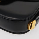GUCCI Hand Bag Leather Black Gold Auth BAZ009-14