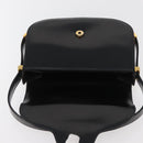 GUCCI Hand Bag Leather Black Gold Auth BAZ009-10