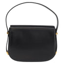 GUCCI Hand Bag Leather Black Gold Auth BAZ009-2