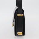 GUCCI Hand Bag Leather Black Gold Auth BAZ009-3