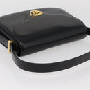 GUCCI Hand Bag Leather Black Gold Auth BAZ009-6