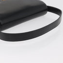 GUCCI Hand Bag Leather Black Gold Auth BAZ009-7
