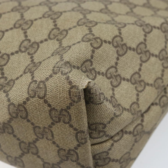 GUCCI GG Supreme Web Sherry Line Tote Bag PVC Beige 39 02 003 Auth BAZ015
