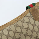 GUCCI GG Supreme Web Sherry Line Tote Bag PVC Beige 39 02 003 Auth BAZ015-9