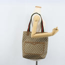 GUCCI GG Supreme Web Sherry Line Tote Bag PVC Beige 39 02 003 Auth BAZ015-22