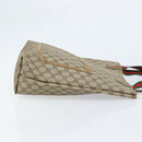 GUCCI GG Supreme Web Sherry Line Tote Bag PVC Beige 39 02 003 Auth BAZ015-3