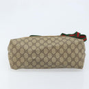 GUCCI GG Supreme Web Sherry Line Tote Bag PVC Beige 39 02 003 Auth BAZ015-5