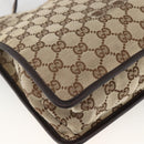 GUCCI GG Canvas Shoulder Bag Beige Gold 91762 Auth BAZ020-16