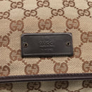 GUCCI GG Canvas Shoulder Bag Beige Gold 91762 Auth BAZ020-17