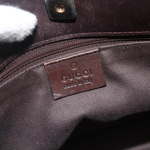 GUCCI GG Canvas Shoulder Bag Beige Gold 91762 Auth BAZ020