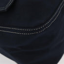 FENDI Mamma Baguette Hand Bag Canvas Navy Silver Auth BAZ024-9