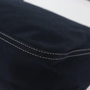 FENDI Mamma Baguette Hand Bag Canvas Navy Silver Auth BAZ024-16