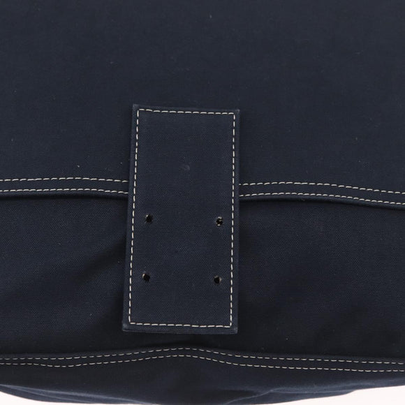 FENDI Mamma Baguette Hand Bag Canvas Navy Silver Auth BAZ024