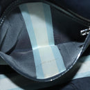 FENDI Mamma Baguette Hand Bag Canvas Navy Silver Auth BAZ024-24