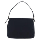 FENDI Mamma Baguette Hand Bag Canvas Navy Silver Auth BAZ024-2