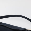 FENDI Mamma Baguette Hand Bag Canvas Navy Silver Auth BAZ024-8