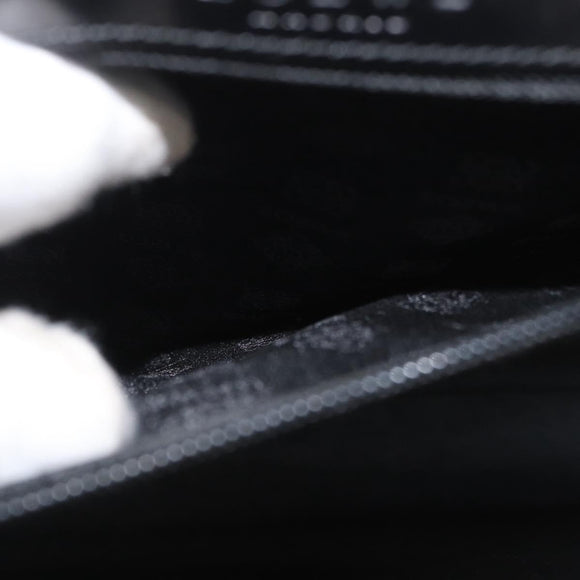 LOEWE Business Bag Leather Black Silver Auth BAZ025