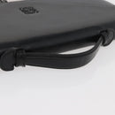 LOEWE Business Bag Leather Black Silver Auth BAZ025-7