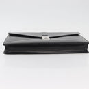 LOEWE Business Bag Leather Black Silver Auth BAZ025-5