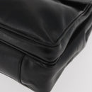 PRADA Business Bag Leather Black Silver Auth BAZ026-14