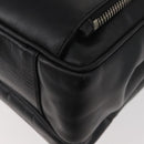 PRADA Business Bag Leather Black Silver Auth BAZ026-16