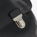 PRADA Business Bag Leather Black Silver Auth BAZ026-17