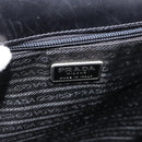 PRADA Business Bag Leather Black Silver Auth BAZ026-18