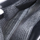 PRADA Business Bag Leather Black Silver Auth BAZ026-21